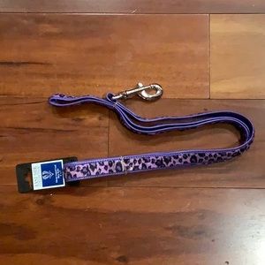 Purple Leopard Print Dog Leash